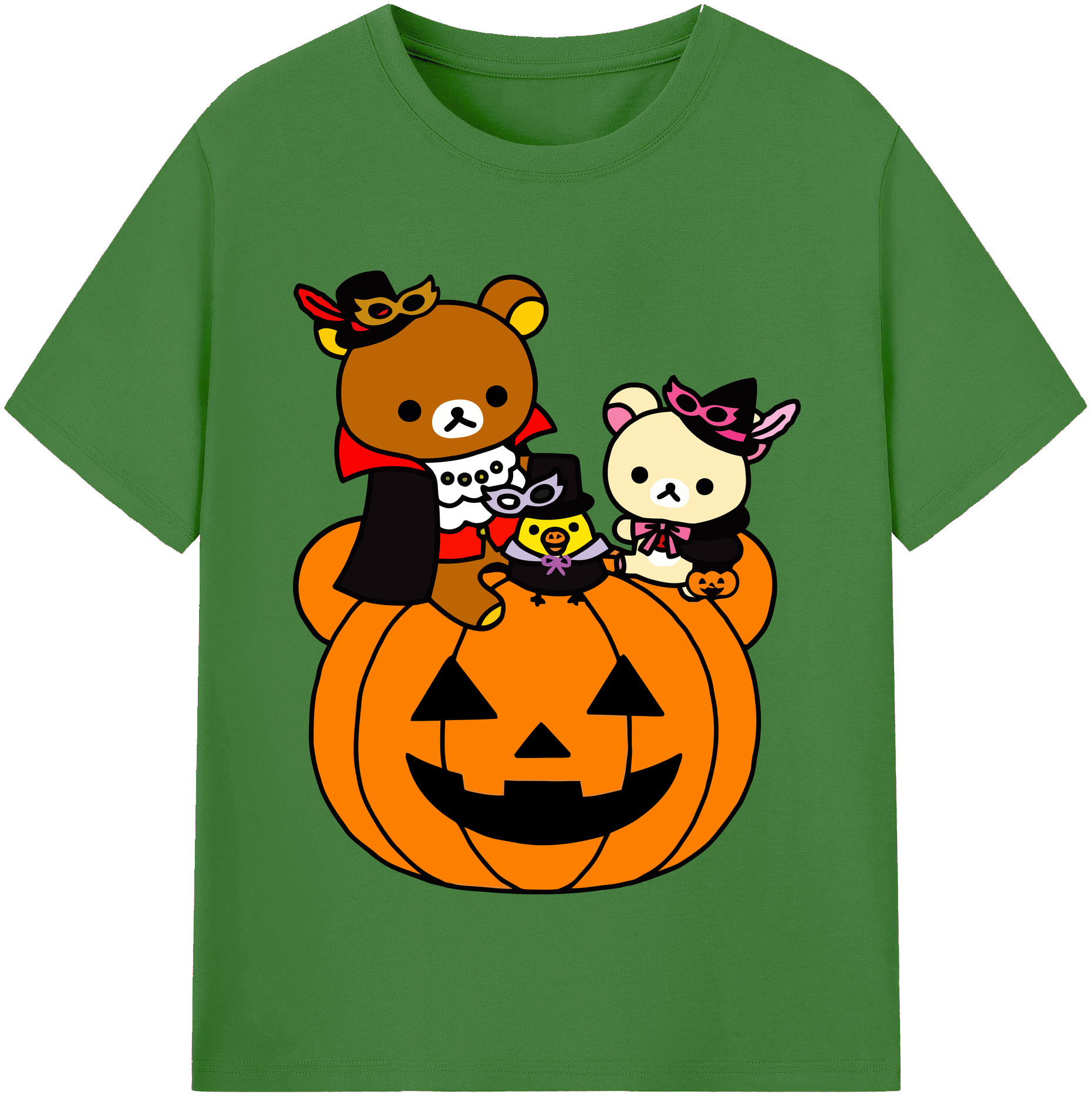 （画像用） リラックマ リラックマ キイロイトリ Rilakkuma Korilakkuma Kiiroitori レディースカジュアルプリントTシャツ（綿100％）